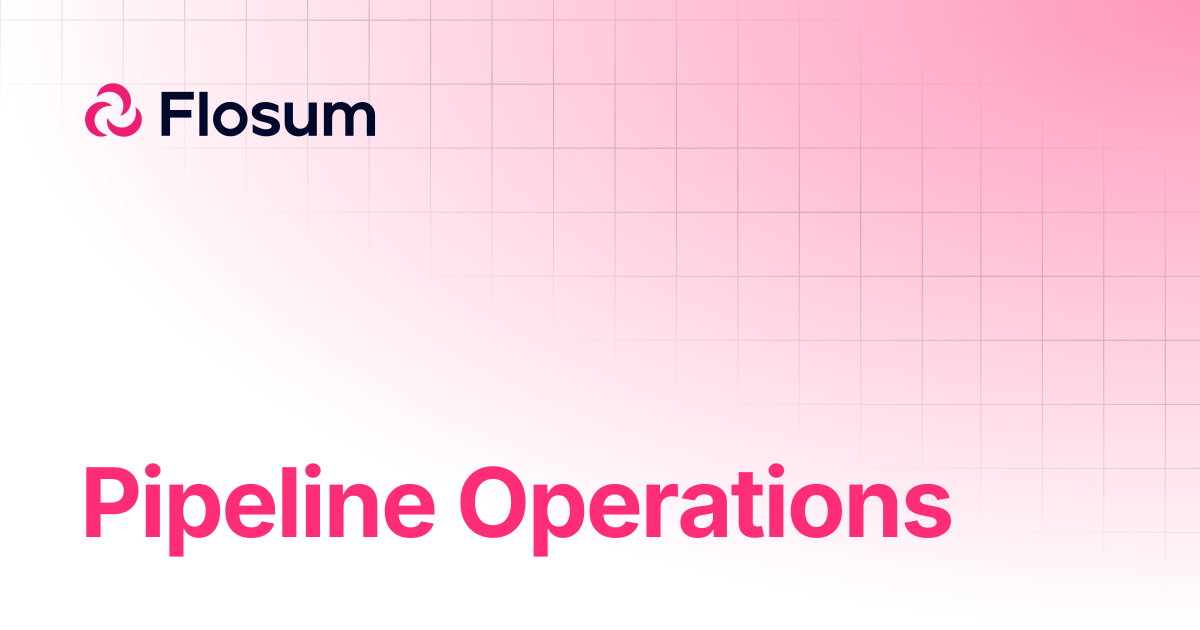 Pipeline Operations | DevOps | Flosum Docs